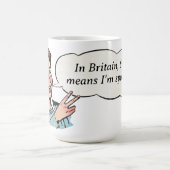  brutale jongen met tweevingerige groet koffiemok (Center)