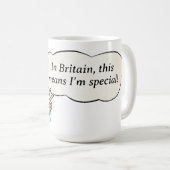  brutale jongen met tweevingerige groet koffiemok (Voorkant rechts)