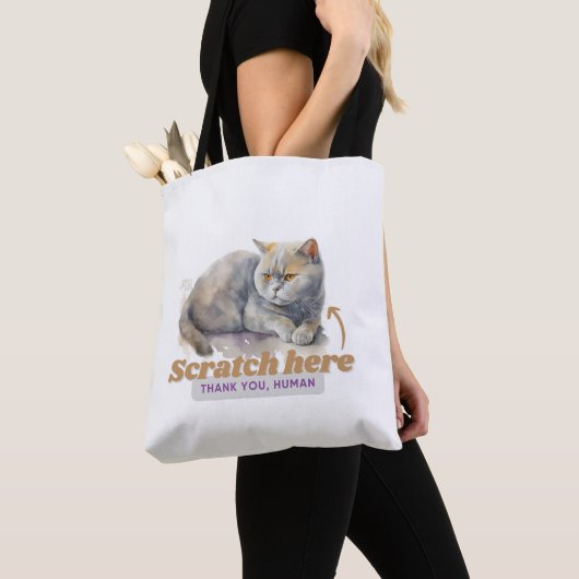 brutale kat "krabben hier, dank je mens" tote bag (Dichtbij)
