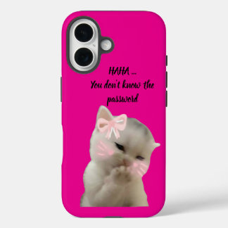 Brutale Kat Roze Hoestelcase iPhone 16 Hoesje