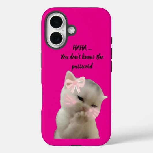 Brutale Kat Roze Hoestelcase Case-Mate iPhone Case (Achterkant)