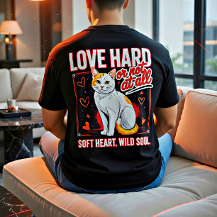 Brutale kattenliefhebber citaat t-shirt