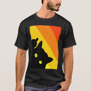 Brutale kattige kat die de middelvinger opsteekt t-shirt
