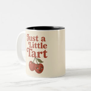 Brutale Kers Alleen een Beetje Zurig Retro Rood Tweekleurige Koffiemok