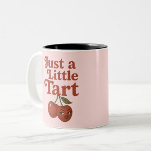 Brutale Kers Gewoon Een Beetje Zurig Retro Rood &  Tweekleurige Koffiemok