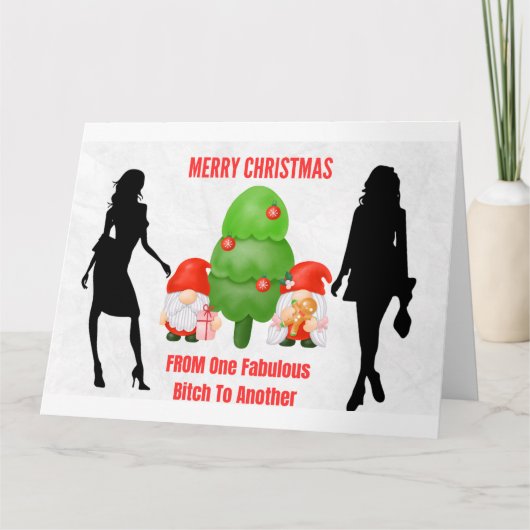 BRUTALE KERST GNOMES BESTE VRIENDEN KAART (Voorkant)