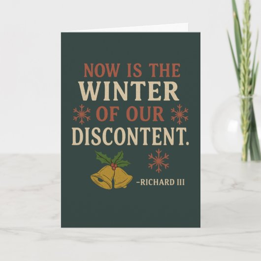 Brutale Kerstmis Shakespeare Citaten Kaart (Voorkant)