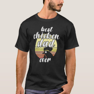 Brutale Kip Retro Zonsondergang Beste Kip Papa Ooi T-shirt