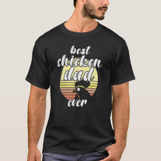 Brutale Kip Retro Zonsondergang Beste Kip Papa Ooi T-shirt
