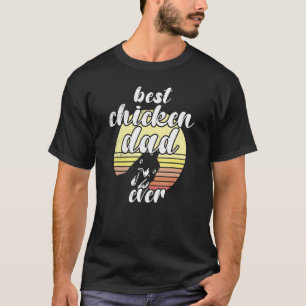 Brutale Kip Retro Zonsondergang Beste Kip Papa Ooi T-shirt