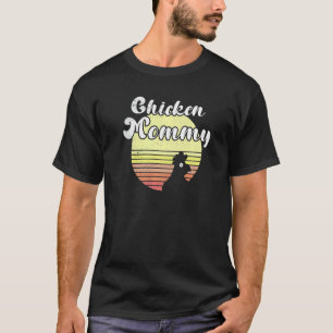 Brutale Kip Retro Zonsondergang Kip Moeder Haan T-shirt