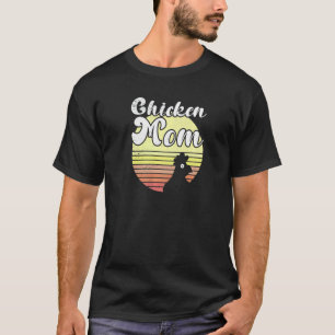 Brutale Kip Retro Zonsondergang Kip Moeder Haan T-shirt