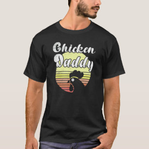 Brutale Kip Retro Zonsondergang Kip Papa Kip T-shirt