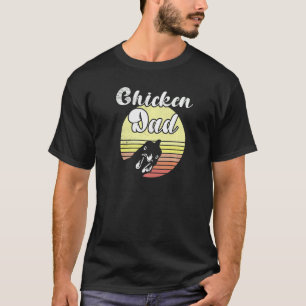 Brutale Kip Retro Zonsondergang Kip Papa Kippen T-shirt