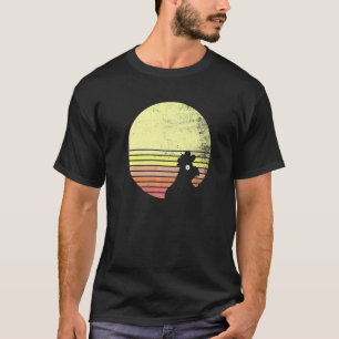 Brutale Kip Retro Zonsondergang Kip T-shirt