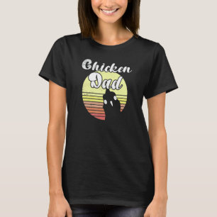 Brutale Kip Retro Zonsondergang Kip Vader Boerderi T-shirt