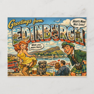 Brutale klassieke ansichtkaart uit Edinburgh Briefkaart