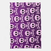 brutale Paarse schedel Theedoek (Verticaal)