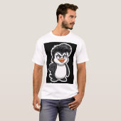 Brutale Pinguïn Diva Grappige Vogel T-shirt (Voorkant volledig)