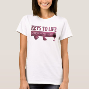 Brutale Rode COFFIE DAN WIJN Mode Kunst T-shirt