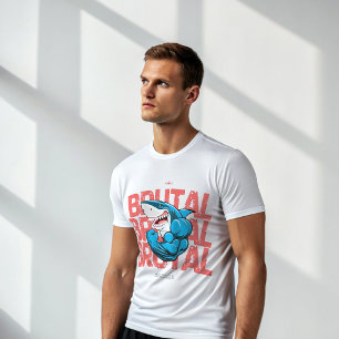 BRUTALE Shark Gym T-Shirt   Savage Alpha Bodybuild