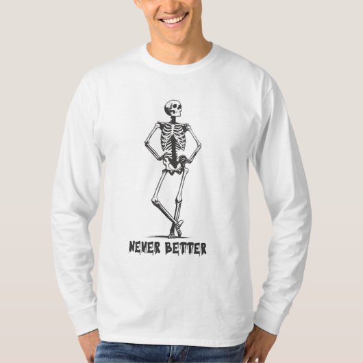 Brutale Skelet 'Nooit Beter' T-shirt (Voorkant)