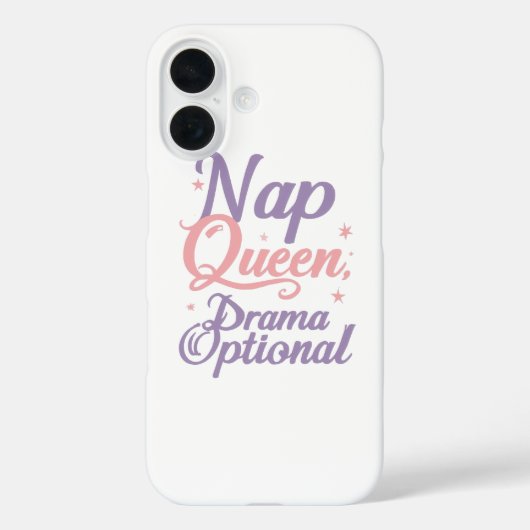 Brutale "Slaap Koningin" Pastel Typografie Case-Mate iPhone Case (Achterkant)