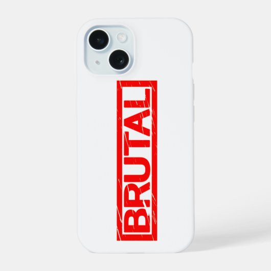 Brutale Stempel iPhone 15 Case (Achterkant)