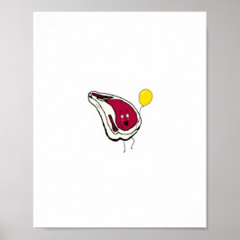 Brutale varkenskarbonades. Varkenskarbonades, vlee Poster