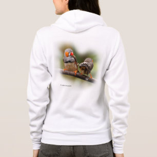 Brutale zebravinken zangvogels op tak hoodie