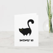 brutale zwarte kat bottoms up grappige verjaardag kaart (Voorkant)
