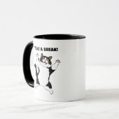 Brutale Zwarte Kat Koffiemok – Herinnering om even Mok (Voorkant links)