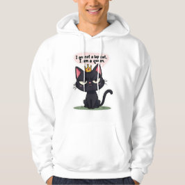 Brutale Zwarte Kat Koningin 'Geen Schootkat' Hoodi Hoodie