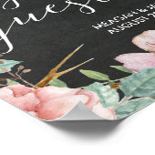 brutaligheidsteken floral elegant poster (Hoek)