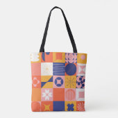 Brutalism art inspired abstract pattern made with  tote bag (Achterkant)