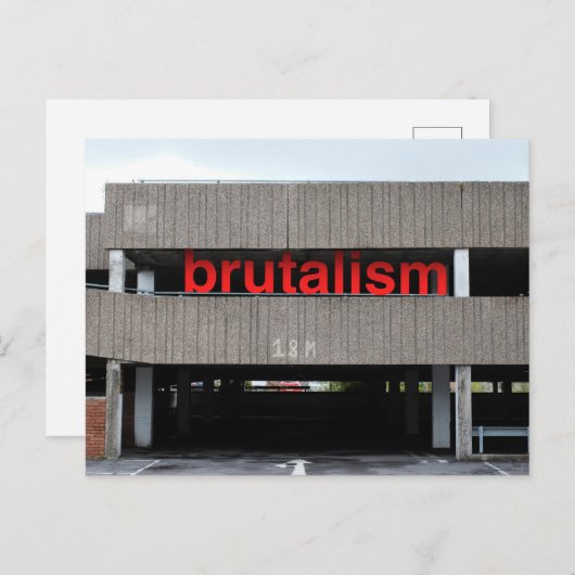 Brutalism Car Park Briefkaart (Voorkant / Achterkant)