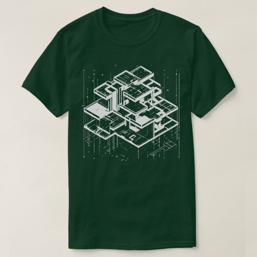 Brutalisme architectuur t-shirt (Design voorkant)
