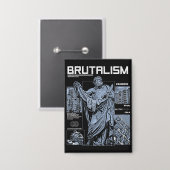 Brutalisme - Brutalistisch Streetwear Design Button (Voorkant / Achterkant)