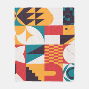 Brutalisme kunst geïnspireerd op abstract patroon  fleece deken