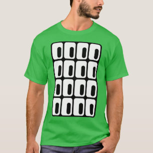 Brutalist Eye Window Architectuur Zwart op Wit T-shirt