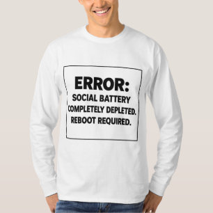 Brutalist Fout Sociale Batterij Leeg TShirt