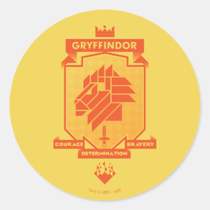 Brutalist GRYFFINDOR™ Crest Ronde Sticker