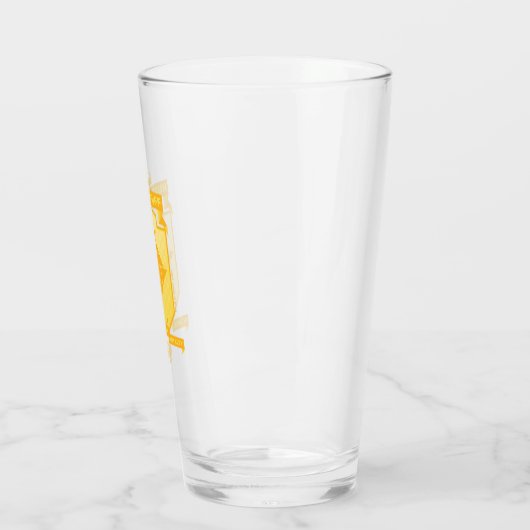 Brutalist HUFFLEPUFF™ Crest Glas (Links)