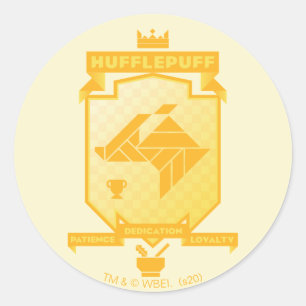 Brutalist HUFFLEPUFF™ Crest Ronde Sticker