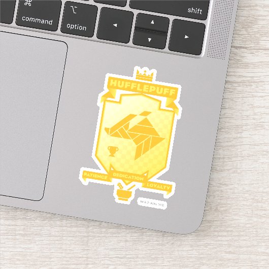 Brutalist HUFFLEPUFF™ Crest Sticker (Detail)
