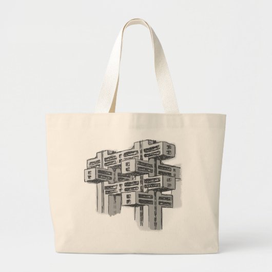 Brutalist Modernist Architecture Sketch Tas (Voorkant)