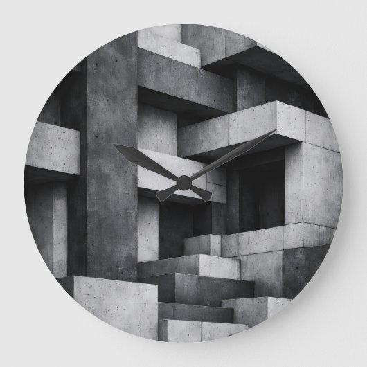 Brutalist Penthouse-ontwerp monochroom interieur Grote Klok (Voorkant)