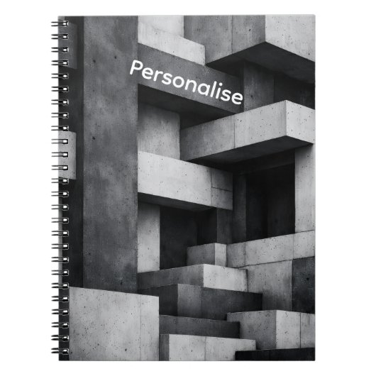 Brutalist Penthouse-ontwerp monochroom interieur  Notitieboek (Voorkant)