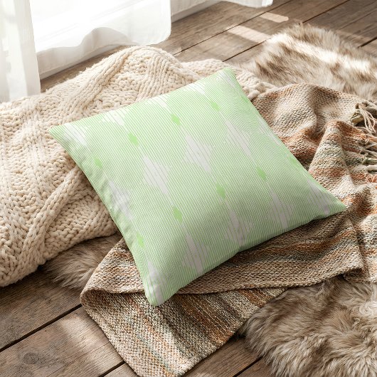 Brutalist Pulse: Pistaccio Green & White Kussen