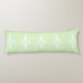 Brutalist Pulse: Pistaccio Green & White Lichaamskussen (Achterkant)